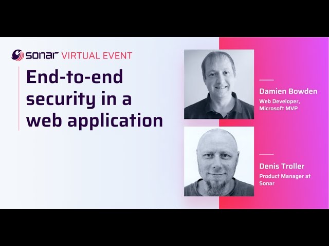 End-to-end security in a web application